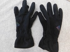 Adidas Gloves Womens Medium Black Fleece Touchscreen Grip Running Winter AW0060