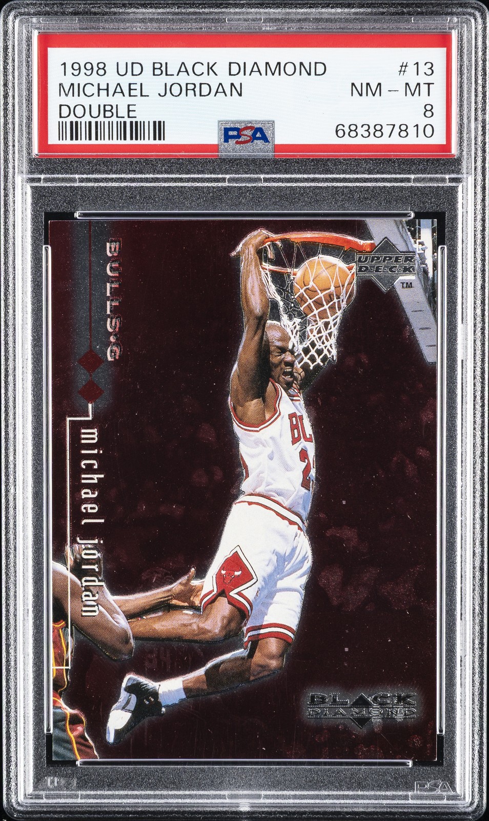 1998 UD BLACK DIAMOND DOUBLE #13 MICHAEL JORDAN 1797/3000 PSA 8
