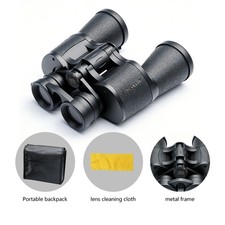 US 10X50 Zoom Binoculars Telescope HD BAK4 Prism Optic Lens Metal Frame Birding