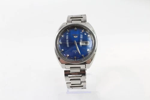 Vintage Seiko 5 Blue Dial Automatic Watch Ref 6119-8273 Working