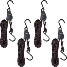 Kayak Rope Tie Down Ratchet Straps Bow and Stern Ratcheting Tie Downs Rope Ha...