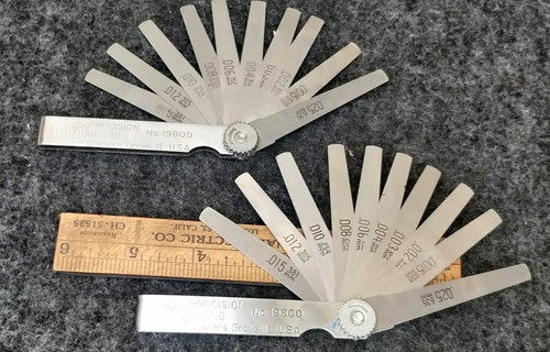2 x Precision Brand 19800 Feeler Gauge Gage USA MADE 🇺🇸