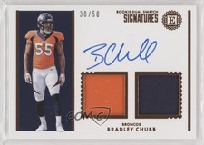 2018 Panini Encased Rookie Dual Swatch Signatures 30/50 Bradley Chubb Auto x3x