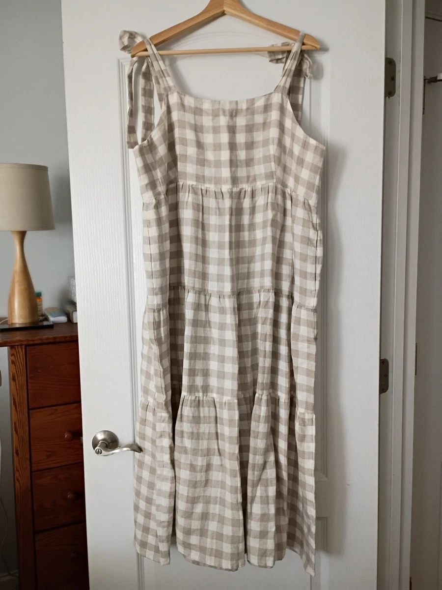 Linen Check Dresses for Women for sale