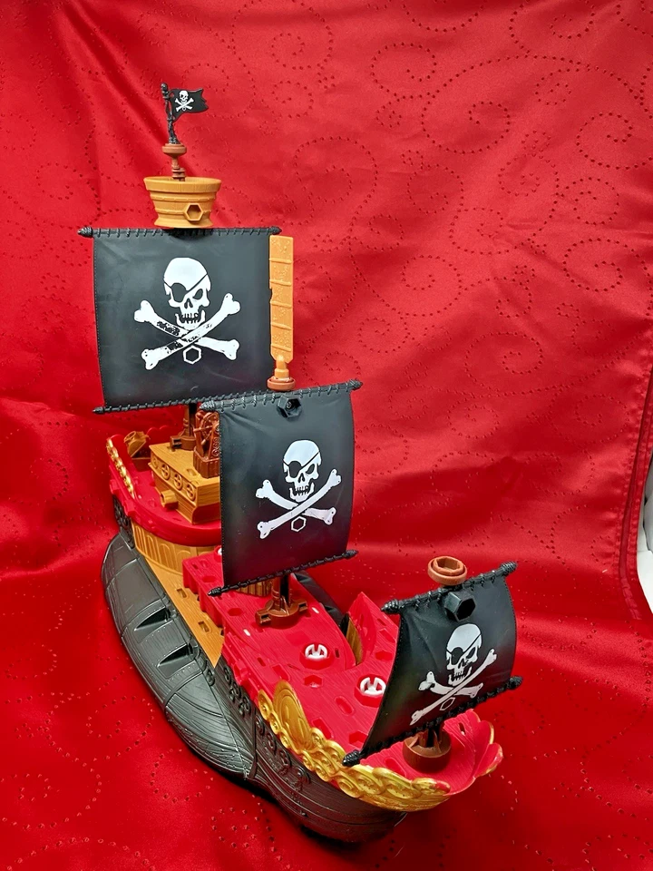 Matchbox Mega Rig Pirate Ship N6087 2009 Original Captain Pirate Flags Vintage - Image 2 of 4