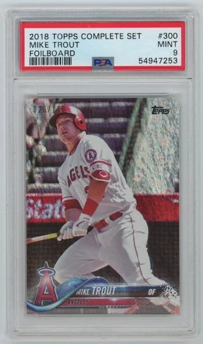 Mike Trout /190 Foilboard PSA 9 2018 Topps Complete Set #300 Anaheim Angels
