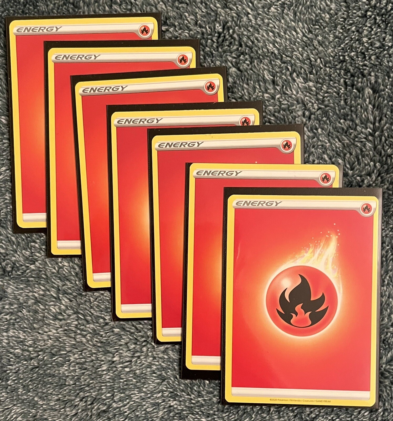 2020 Pokemon TCG Fire Energy Card Vivid Voltage Lot Of 7 Never Played ...