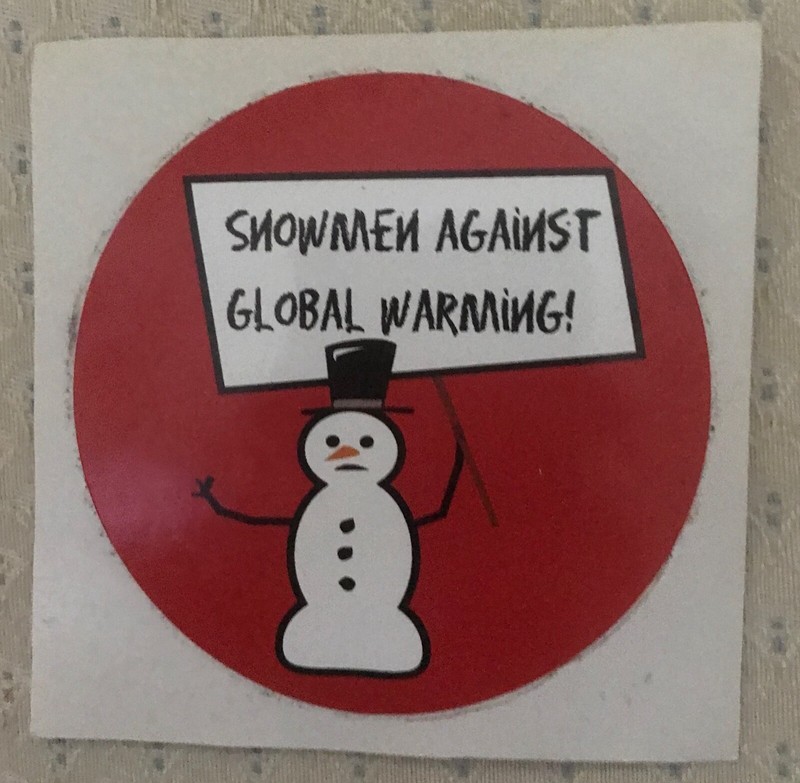 Sticker: 'Snowmen Against Global Warming' Sticker - Too Funny!