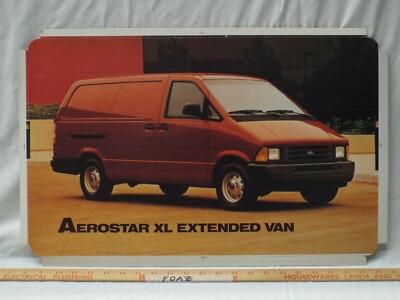 Showroom Sign/Promotional Poster 1990 Ford Aerostar XL Extended