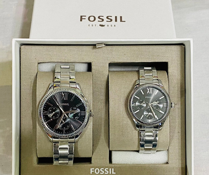 Fossil BQ2644SET Silver Black Chronograph Stainless Steel 3ATM 