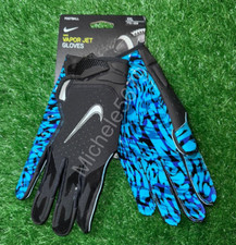 Nike NFL OBJ PE Vapor Jet 6.0 Football Gloves Black Blue Camo Size 2XL New