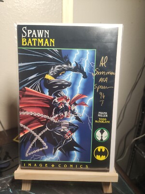 Spawn Batman 1 Signed By Al Simmons AKA Spawn .