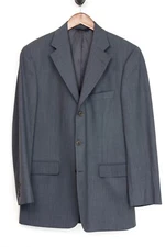 Brooks Brothers Mens Suit 39R 32x29 Gray Pinstripe Wool Stretch Jacket Pants