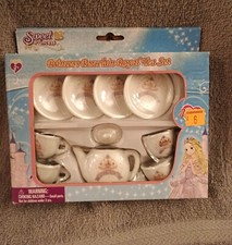 Sweet Princess Porcelain Royal Tea Set, Tea Pot W Lid 10 Pieces, Setting For 4