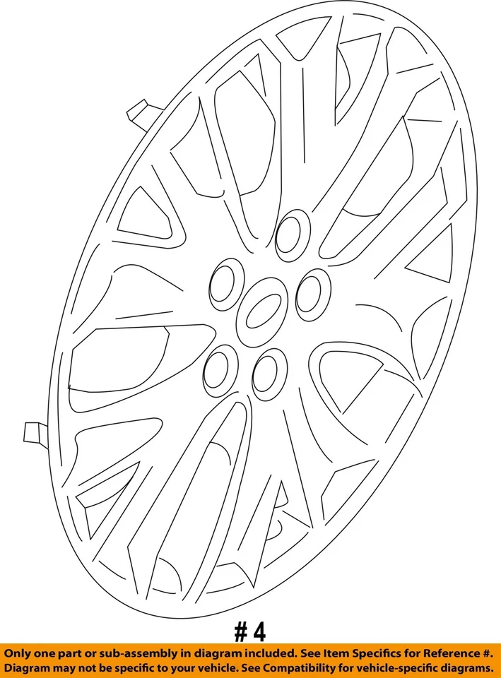 Cubierta de rueda usada se adapta a: Ford Fusion 2014 16`` 10 radios 5 radios V grado C Foto 4 de 4