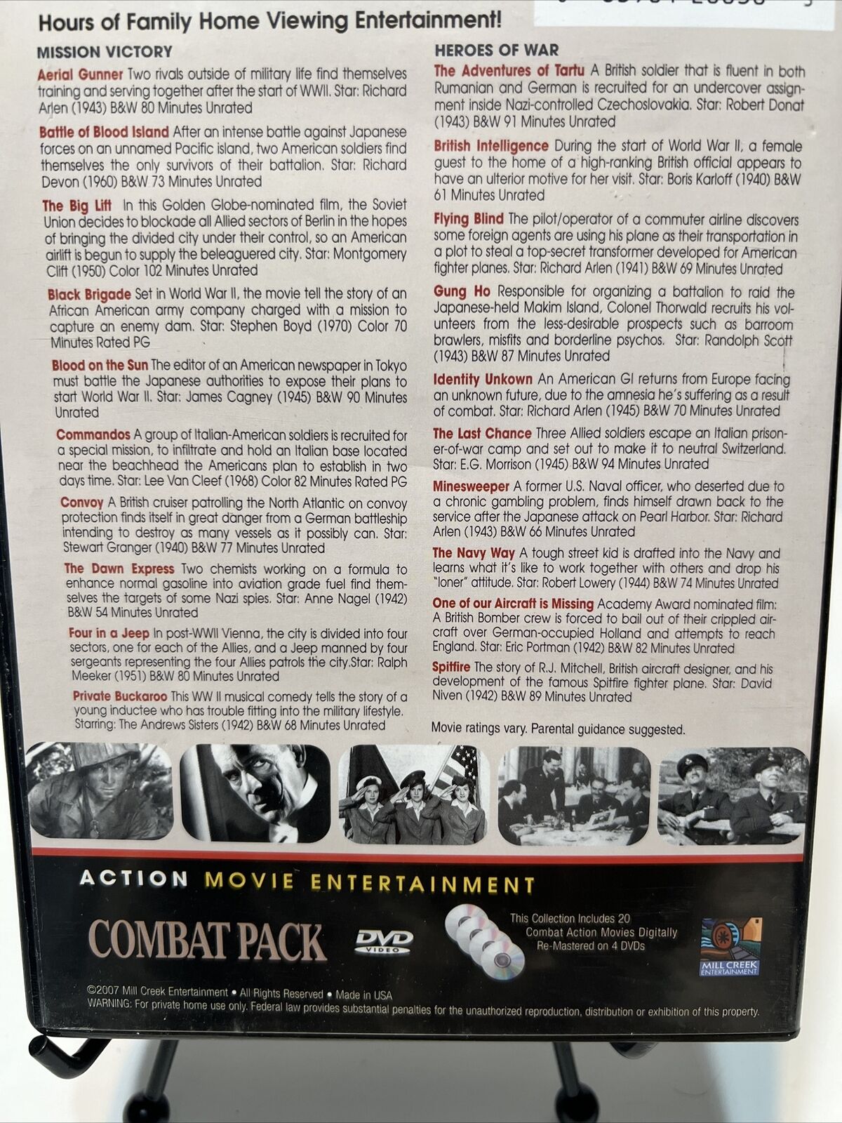 Combat 20 Movie Pack (DVD, 2007, 4-Disc Set) NEW