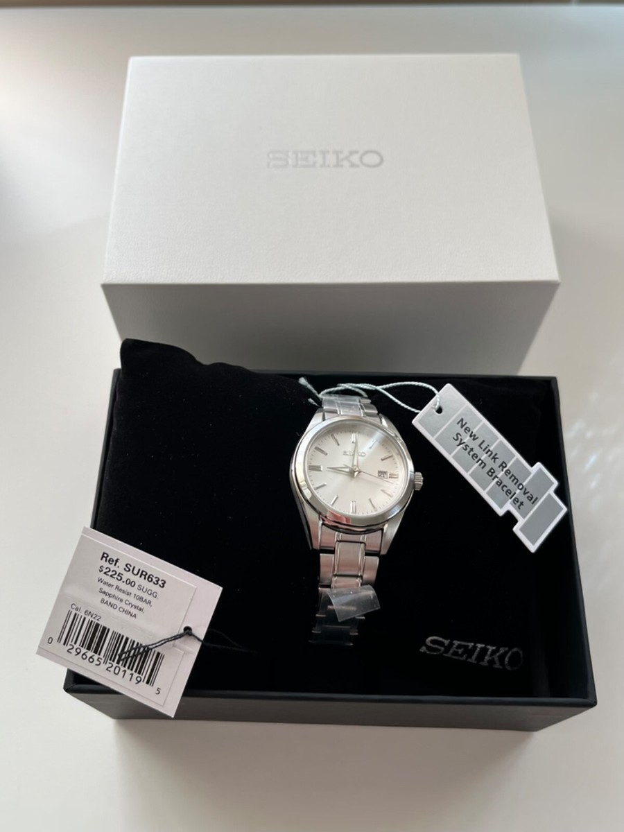 Seiko Essentials Silver Women's Watch - SUR633 - New with Tags/Box
