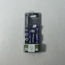Uniden Stereo Earbuds w Microphone Purple Earphones G0080 New