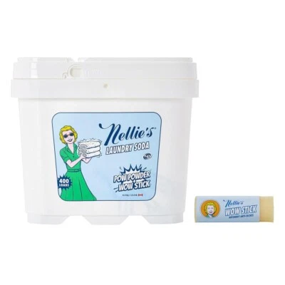 Nellie's 400-Load Pow Powder Laundry Soda with Wow Stain Stick