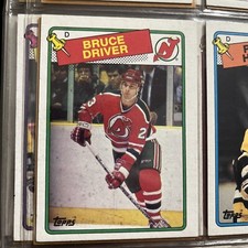 1988-89 Topps New Jersey Devils Hockey Card #157 Bruce Driver