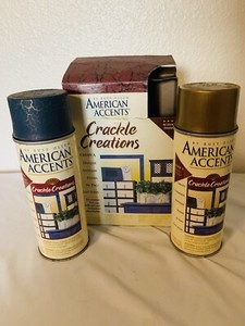 VTG  1997 American Accents Rust-Oleum crackle creations Custom Paint New