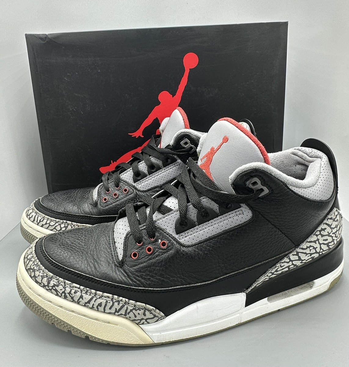 2017 Nike Air Jordan 3 Retro OG Black Cement 854262-001 Size 13