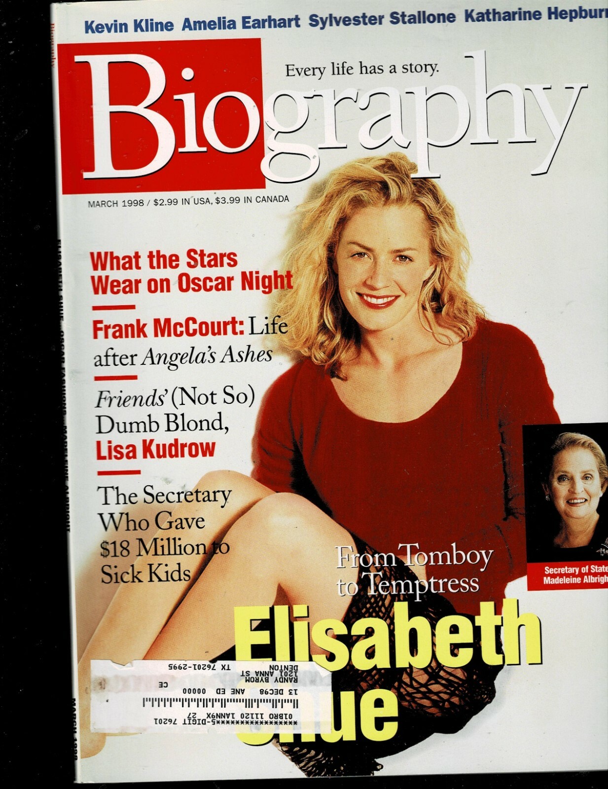 Magazine Biography Examples BIOGRAPHY MAGAZINE-MARCH 1998-128 PAGES | eBay