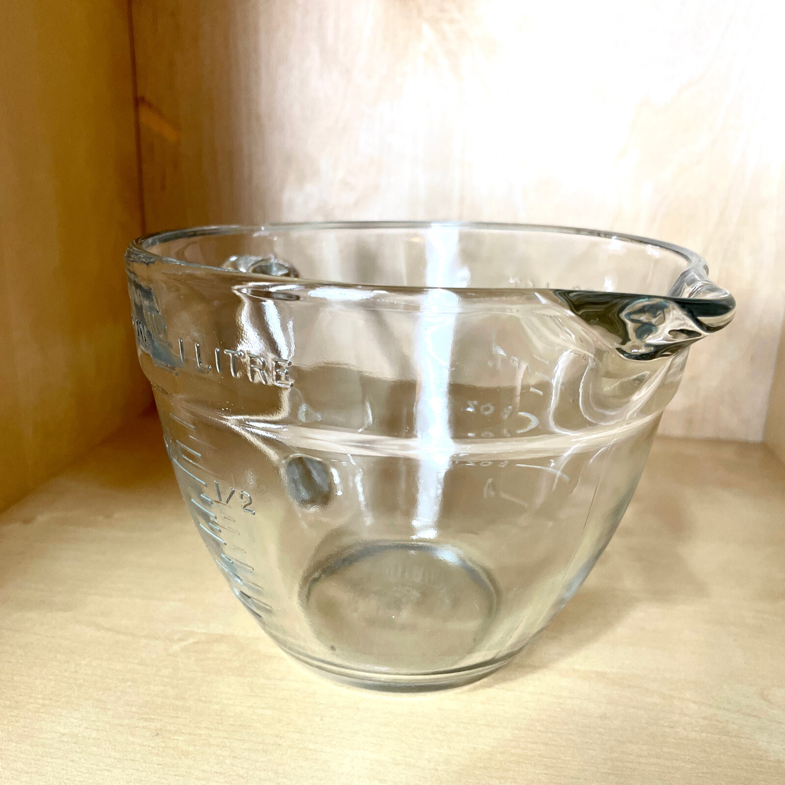 Pampered Chef 4 Cup Measuring Cup 1 Quart 1 Liter Glass Clear with