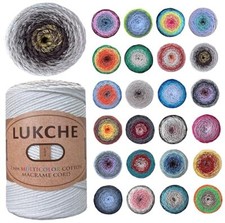 2mm Multicolor Cotton Macrame Cord 246 Yards 225 Mt Premium 1 Skein 8001