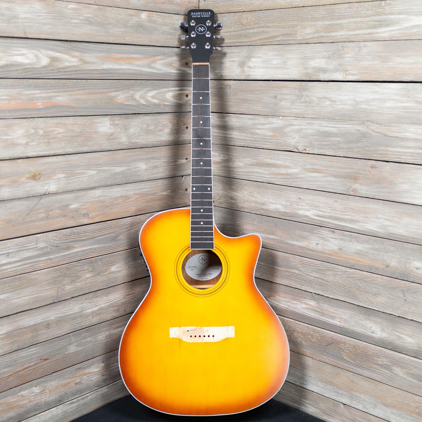 Nashville Guitar Works OM10CEEB Orchestra A/E SHELL ONLY Edgeburst