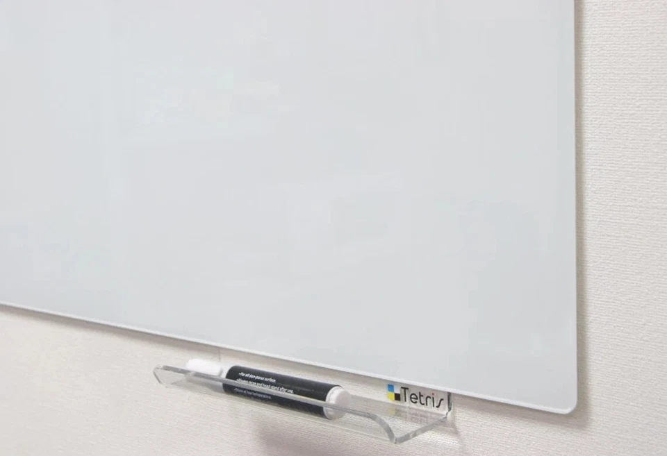 Glass Magnetic Whiteboard Dry Erase with Marker, White Glass Board for Wall - Image 3 of 4