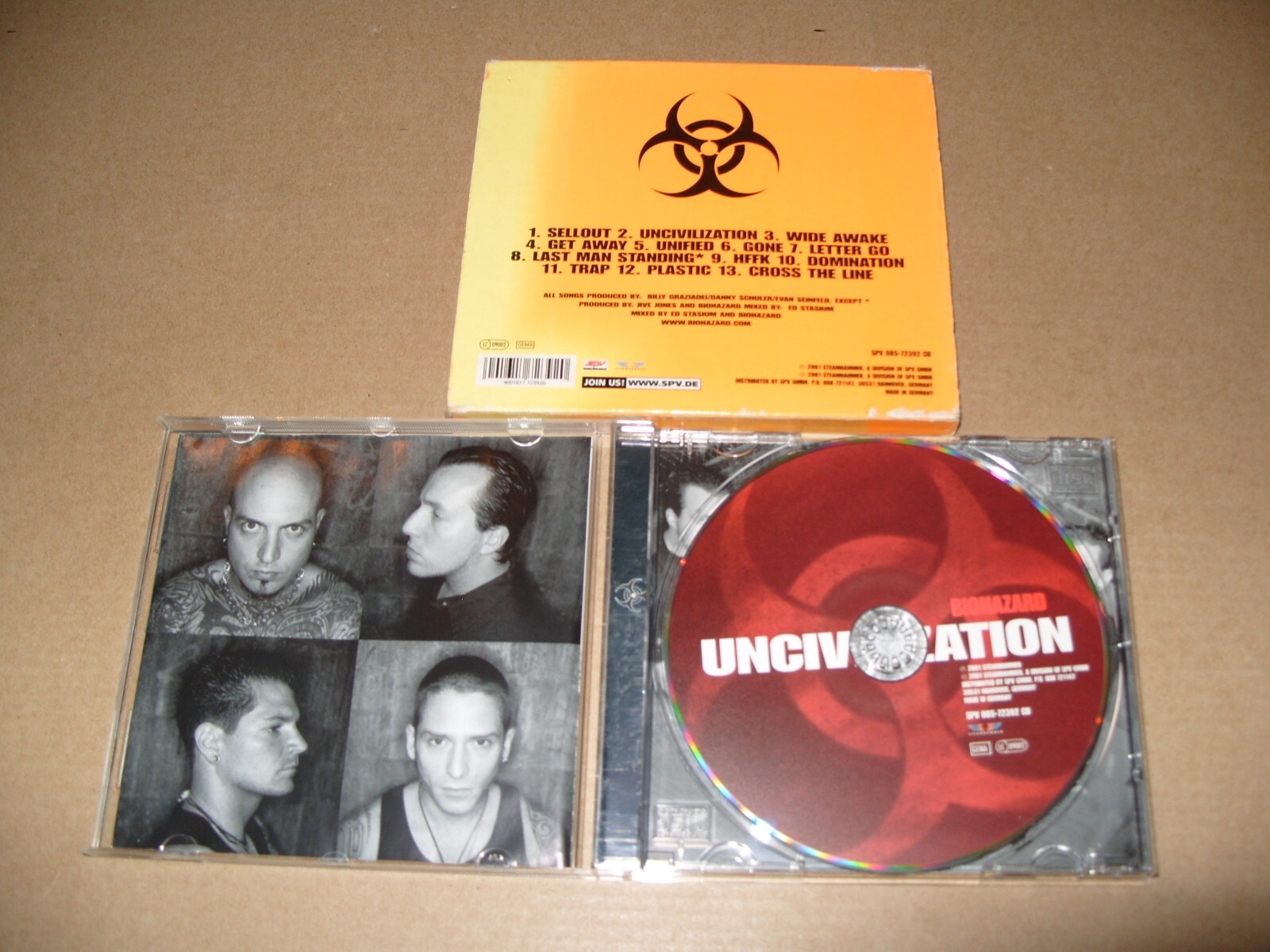Biohazard - Uncivilization (2001) CD + INLAYS EX+/OUTER CARD CASE VG