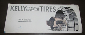 Vintage Kelly Tires Advertising Blotter Springfield Caterpillar Strongsville, OH