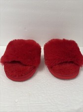 I.N.C. International Concepts Women's Yuri Faux Fur Open Toe Slippers Size 6M.