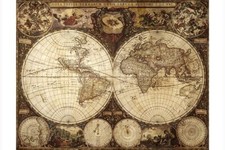 Poster Manifesto Locandina Pubblicità Vintage Mappamondo Arredo Casa Ufficio Bar