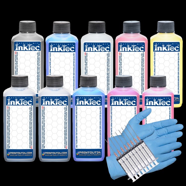 1L Inktec® Tinte Ciss Drucker Refill NachfüLl Tinte Ink FüR Canon Pixma Pro 9500-image