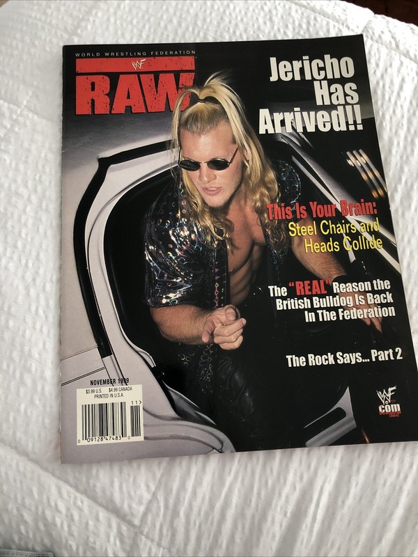 CHRIS JERICHO WWF RAW MAGAZINE NOVEMBER 1999 W Poster AEW WWE Wcw ECw