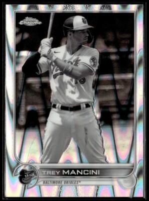 2022 Topps Chrome [Sonic Black & White Ray Wave] #72 Trey Mancini
