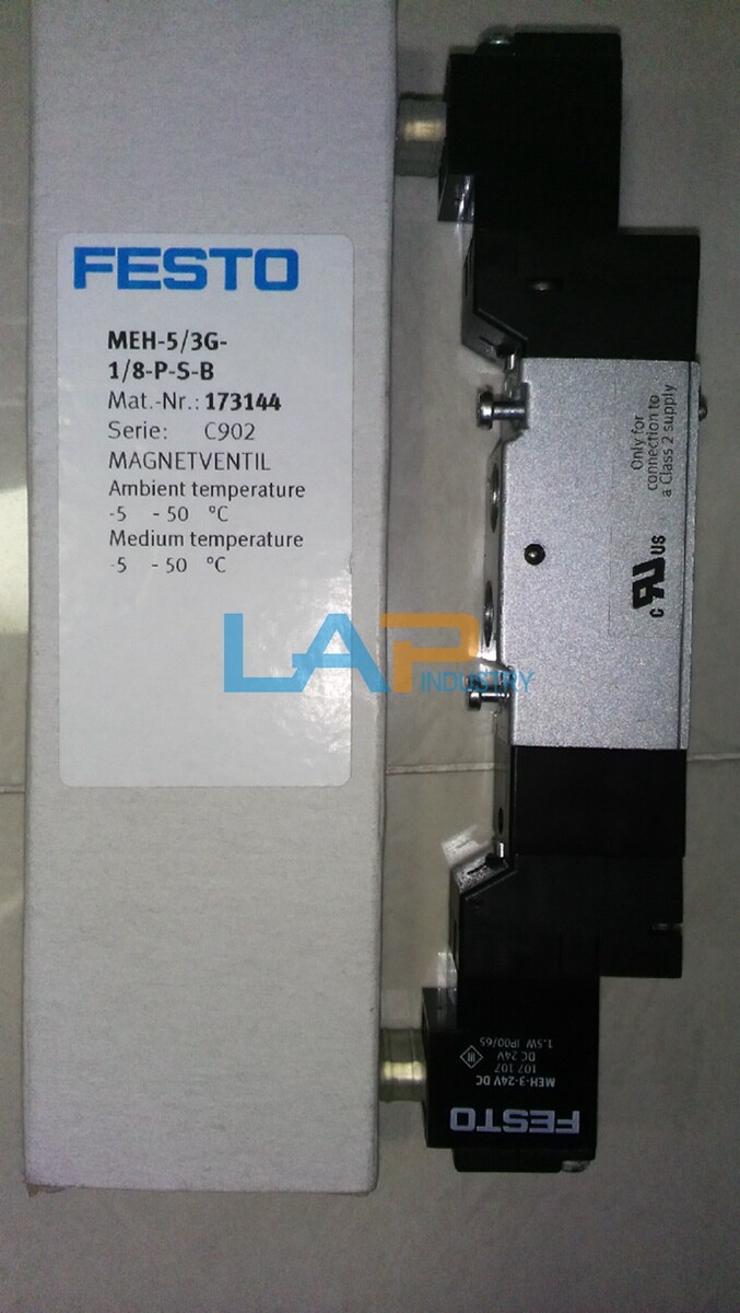 1PCS NEW FOR FESTO Solenoid Valve MEH-5/3G-1/8-P-S-B 173144