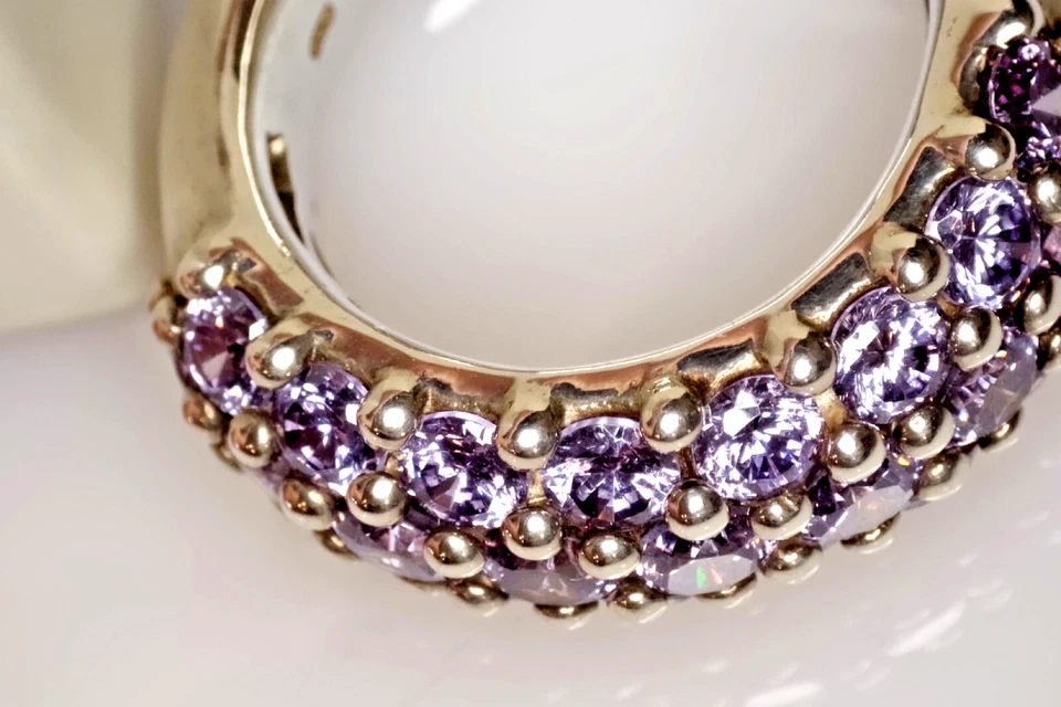 Thomas Sabo Vintage Ring Bandring silber Pavé lila TR1471, Gr. 56 - Bild 3 von 4