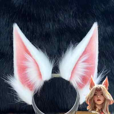  League of Legends Hall of Fame faker Alliance Immortal Ahri Cosplay Ears Tail