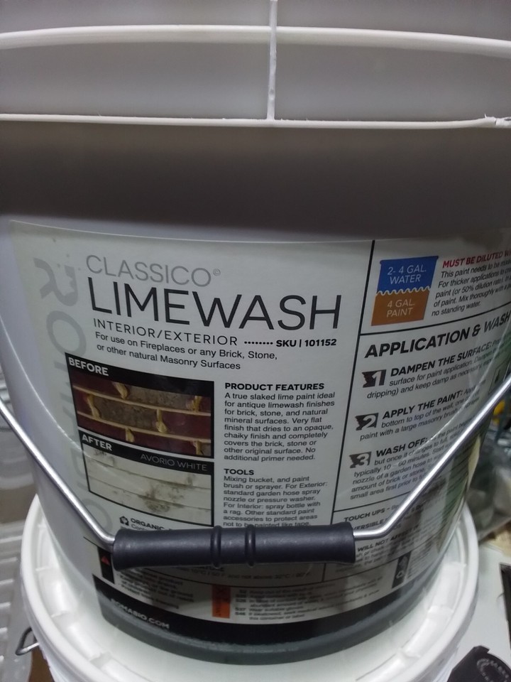 Romabio Classico Limewash Interior/Exterior Paint, Ovoroi White, 15L