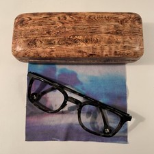 l.a.Eyeworks SKIPPER Eyeglass Frame With Case, 48/17, Gray Tort/Black Chassis