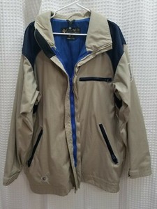 Mens Columbia Convert Jacket Khaki Blue Size Large Lined Lots of Pockets | eBay