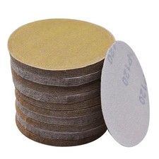 100 Pcs 5" 120 Grit Hook Loop Pads Sanding Disc NO-Hole Sand Paper