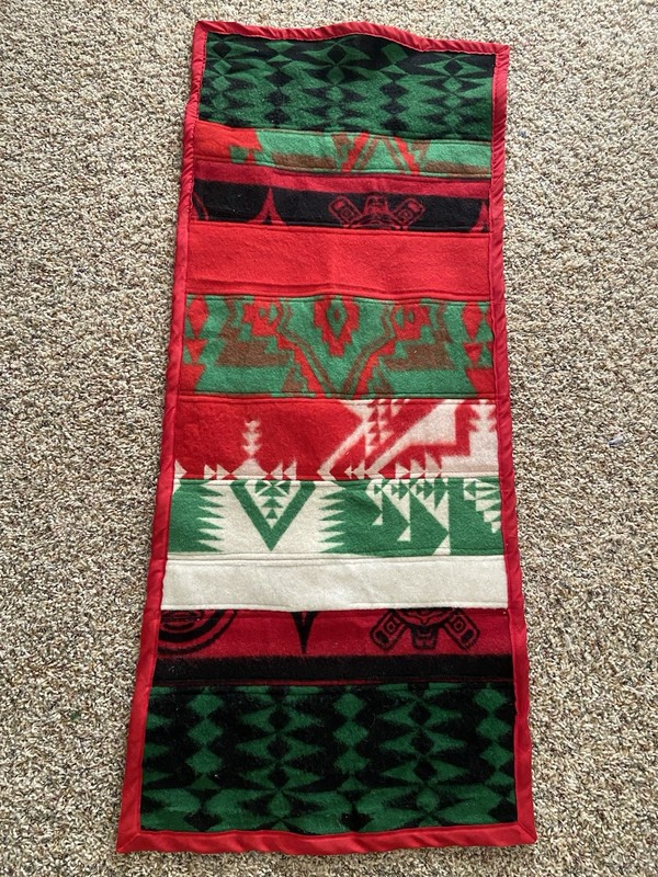 Wool Table Runner/Southwestern/Christmas Colors/18”x44”/hamdmade