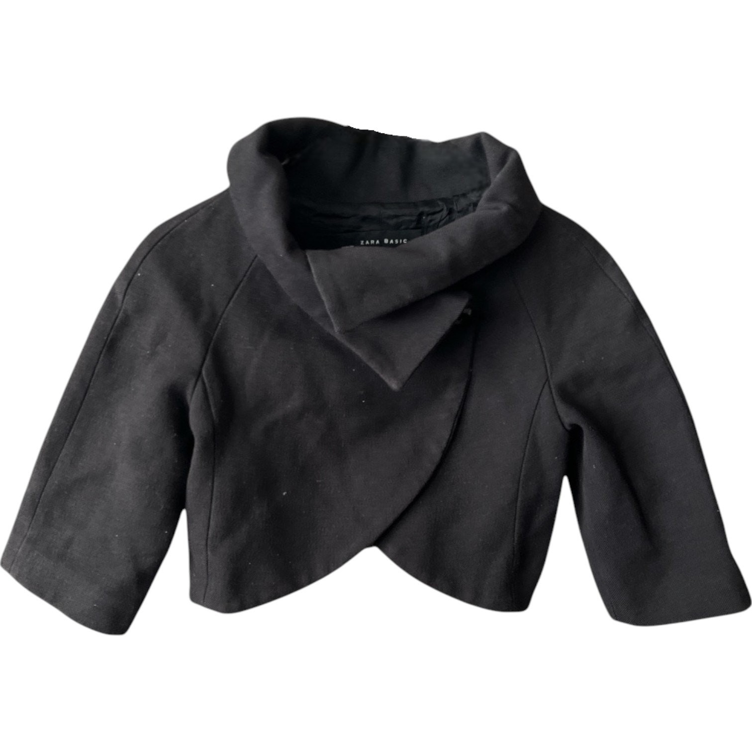ZARA Basic Black Crop Jacket, S - image 1