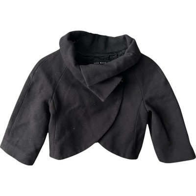 ZARA Basic Black Crop Jacket, S