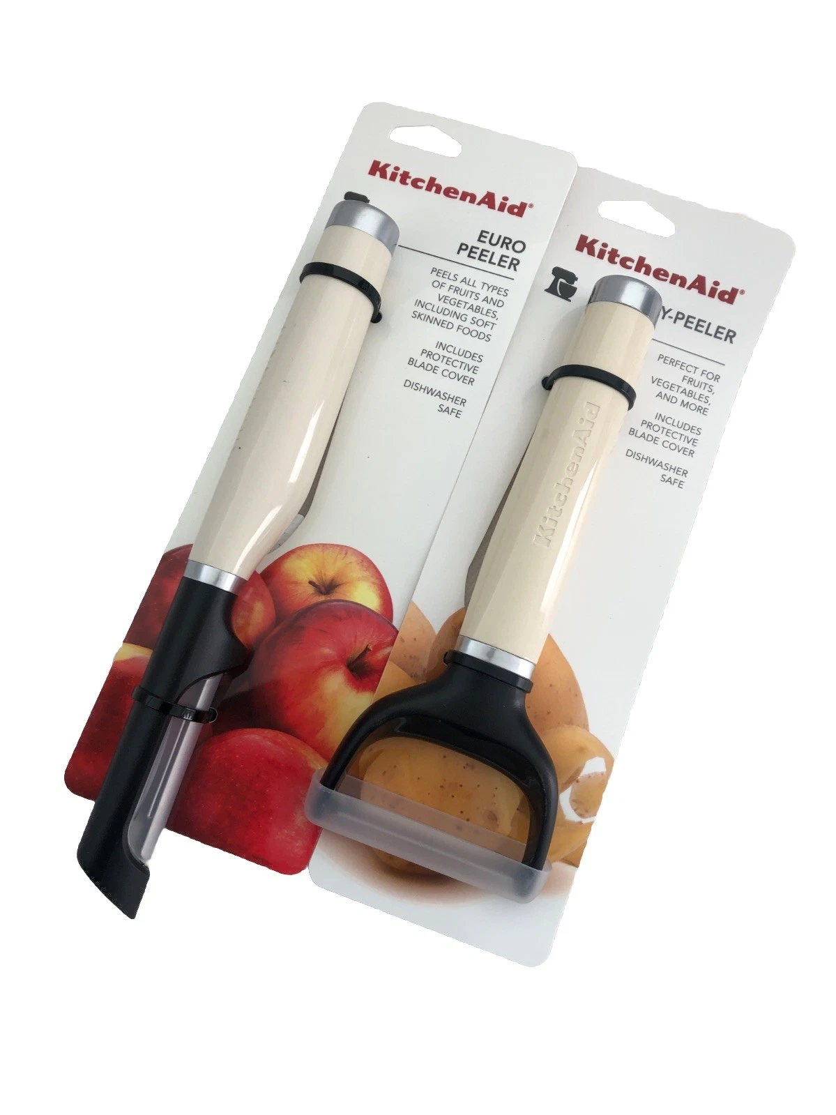 New KitchenAid Almond Cream 2 Pc Peelers Euro Peeler & Y Peeler HACA