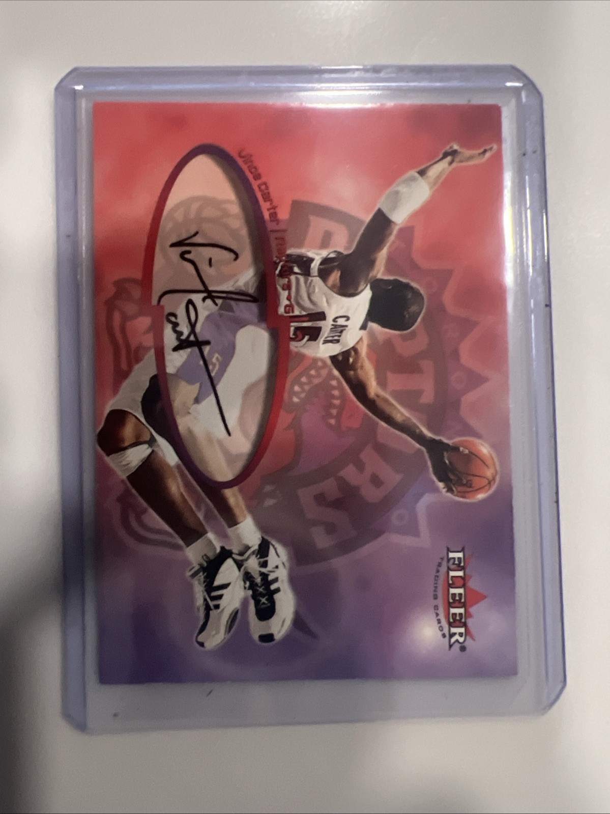 Vince Carter 2000-01 Fleer Basketball Facsimile Signature Promo Card 